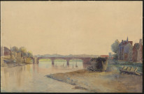 "Le pont sur la Touques, Trouville-sur-Mer", par Charles Bernier [1847-1936]