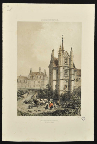 Château de Fontaine-Etoupefour. Près de Caen (Calvados). (Extrait de) La Normandie illustrée. Par Benoist, Ciceri Eug(ène) et Bayot,