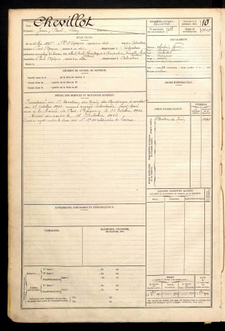 Chevillot, Jean Paul Léon