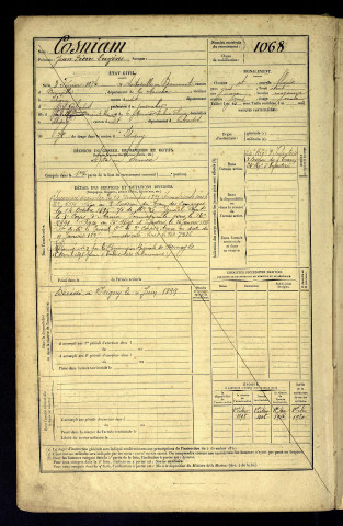 Cosniam, Jean Pierre Eugène