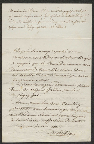 Lettres de Brébisson à Lenormand de 1856 à 1860 (lettres n°266 à 288)