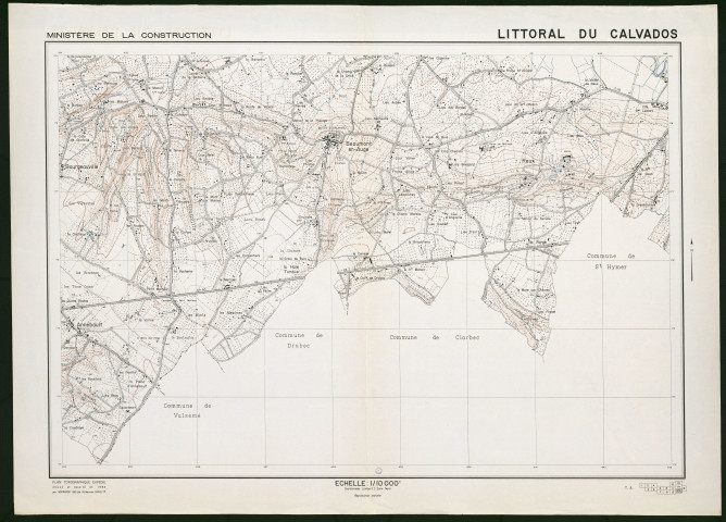 Plan topographique de (Beaumont-en-Auge...)
