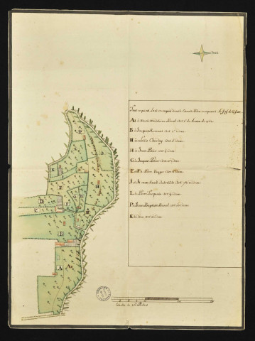 Plan du fief de Géfosse (sans date, fin XVIIIe s. ?)