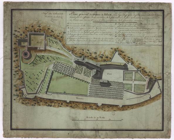 Falaise : plan du château (projet de prison). Lefebvre