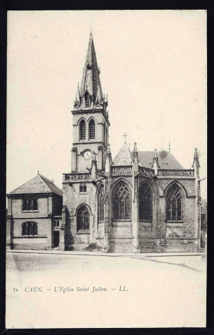 Eglise Saint-Julien : extérieur (n°1146 à 1161) Intérieur (et patronage de Saint-Julien, et grotte Notre-Dame de Lourdes) (n°1162 à 1168)