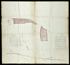 Surrain : extrait du plan cadastral (parcelles 506 à 523, comprises entre la route impériale n° 13 et le chemin du Vieux Pont au Hameau du Lièvre