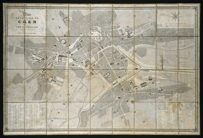 Plan de la ville de Caen. J. Verrine