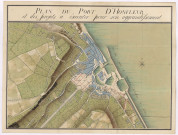 Plan du port de Honfleur et des projets a exécuter pour son agrandissement.