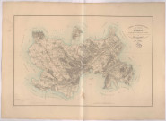 Carte topographique du canton d'Orbec par Simon, géomètre en chef du cadastre