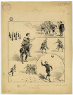 Jeux de balles (les quilles, la balle au cavalier, la balle au pied, le ballon), par Albert Robida
