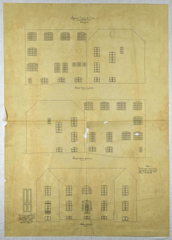 Détail des menuiseries de différentes façades