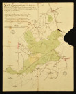 Carte topographique de la forêt de Cerisy : projets de chemins