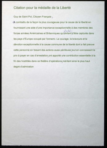 Correspondance et hommages