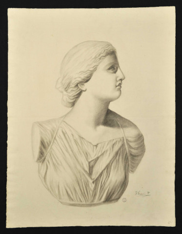 Buste d'une statue de femme grecque, par René Thurin