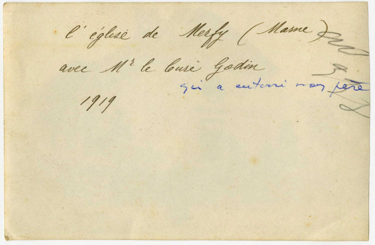 Photographie des ruines de l'église de Merfy (Marne)