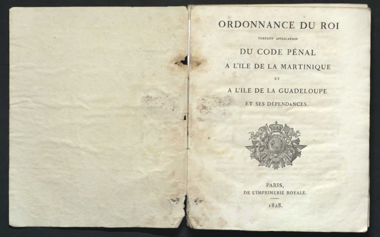 «...Code pénal de la Martinique et de la Guadeloupe »