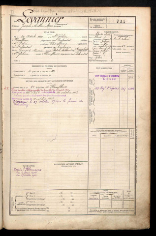 Levannier, Joseph Arthur Marie François