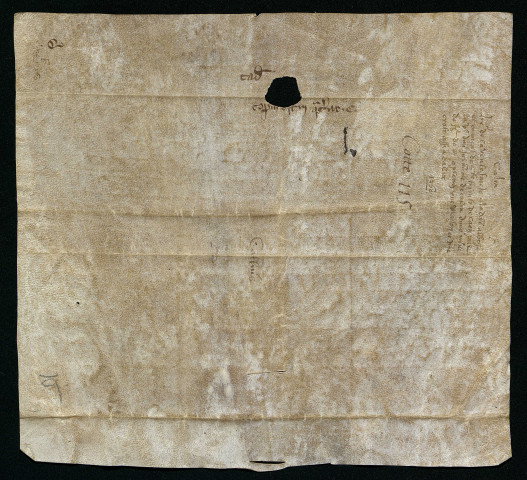 Basilie donne à l'abbaye une rente sur une maison à Calix