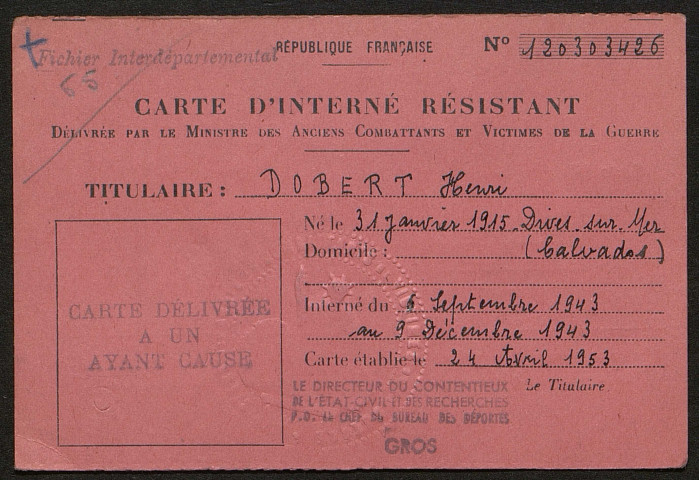 Internés résistants : cartes