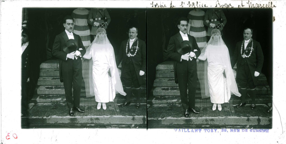 Mariage Roger et Marcelle Pinet le 14 novembre 1923 à l'église Sainte Honoré d'Eylau (photos n°40 à 51)