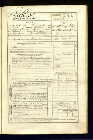 Lafosse, Jules Emile Tranquille