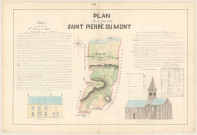 Saint-Pierre-du-Mont. Carte, notice, école, église, production
