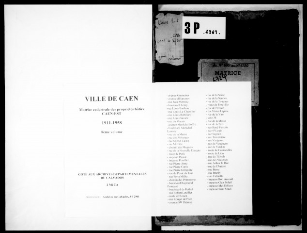 8ème volume, cases 6001-6724