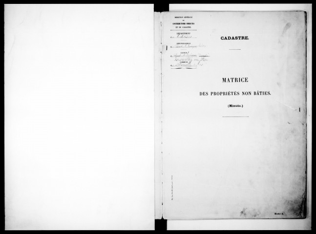 matrice cadastrale des propriétés non bâties, 1913-1962, 1er vol. (folios 1-500)