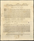 Lecture et publication de la déclaration donnée à Amboise le 25 février 1559 par François II contre une conspiration naissante et de l'arrêt du 4 mars 1559 donné par la Cour du Parlement de Rouen interdisant toute assemblée illicite.