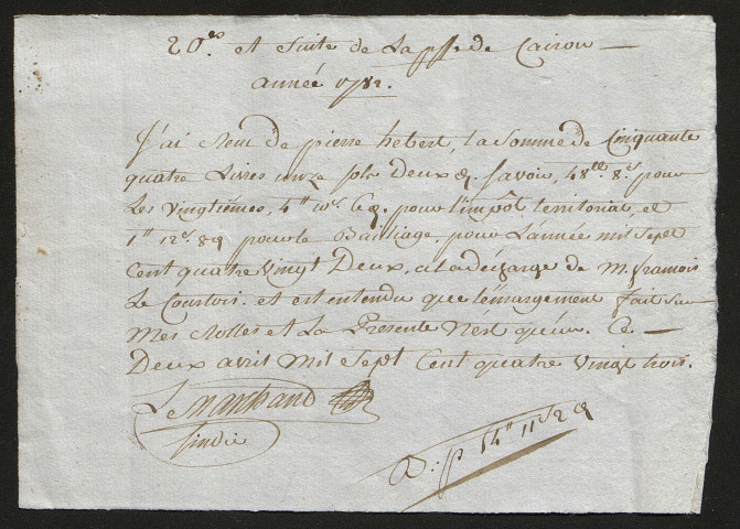Brevet d'ingénieur de Claude-François Fallet de Bernières ou Bernières-Fallet