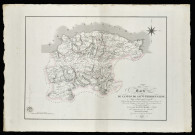 Carte du canton de Saint-Pierre-Eglise (Manche). Bitouzé Dauxmesnil