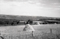 Meules de foin ou de paille dans les champs, moissons (photos n°548 à 560)