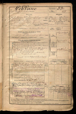 Leblanc, Virgile Emile Charles