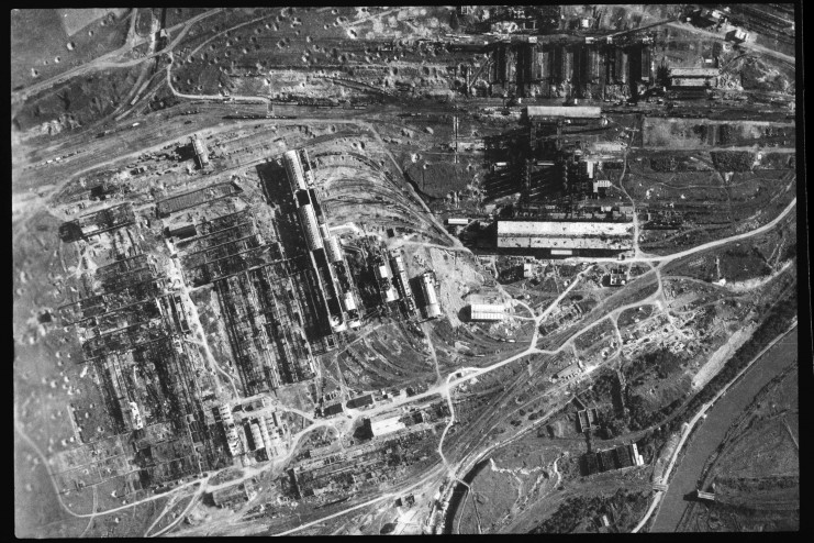 Destruction des infrastructures de la SMN liée aux bombardements, vers 1945, AD14, 57J