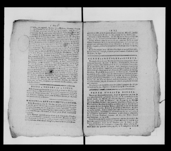 Journal d'indications, petites affiches, Annonces, Nouvelles et spectacles