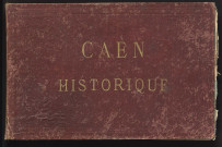 Couverture et premières pages avec un "Panorama de Caen" par Jean Nicolas Karren
