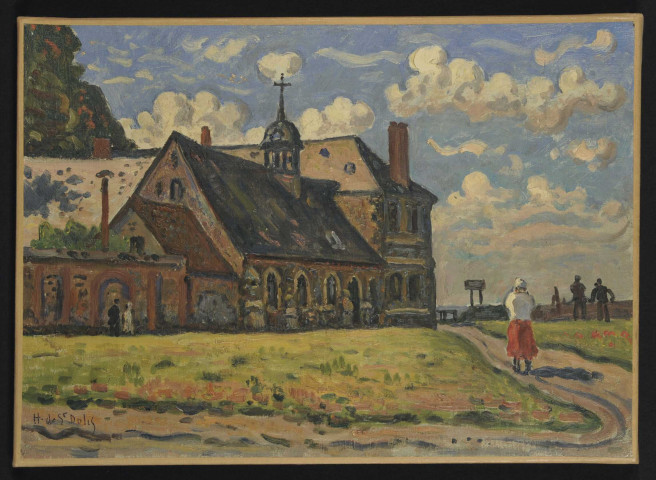 Honfleur, la chapelle de l'hôpital, par Henri de Saint-Delis (Marie Isidore Henri Liénard-de-Saint-Delis, dit)