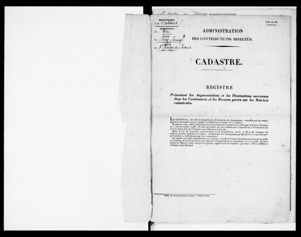 matrice cadastrale des propriétés foncières (bâties et non bâties), 1824-1913, 3e vol. (folios 1179-1405)