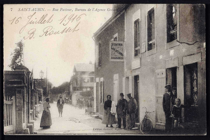 Rues (dont rue Pasteur), commerces, parc, "Champes Elysées", tennis (cartes postales n°121 à 124,132 à 142,149,151,192,204 à 207)