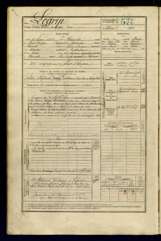 Legrip, Ernest Victor Auguste