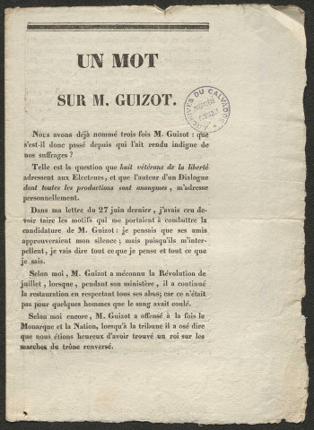 Documentation imprimée sur la vie politique et les élections dans l'arrondissement de Pont-l'Evêque