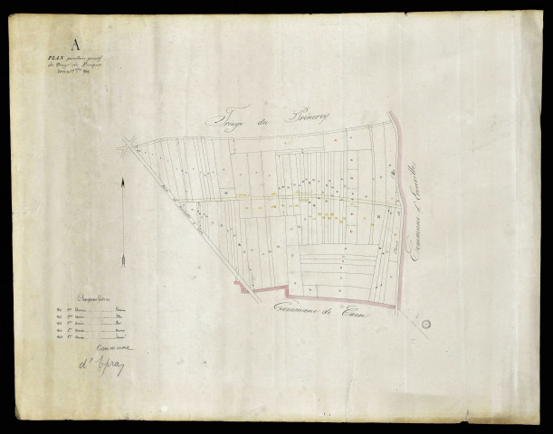 Epron : plan parcellaire du triage du Fouquet : primitif : 1840, renouvelé : 1846