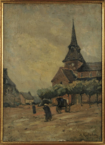 L'église de Clécy, par Achille Koestschet