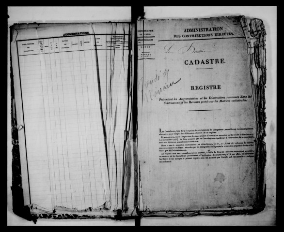matrice cadastrale des propriétés foncières (bâties et non bâties), 1827-1913, 1er vol. (folios 1-562)