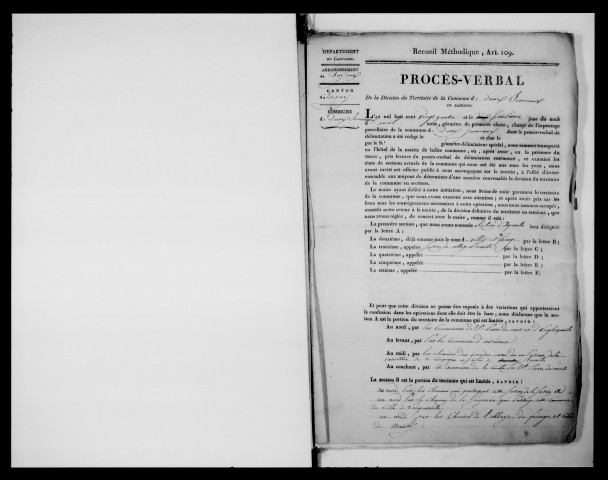 Procès-verbal de délimitation du territoire