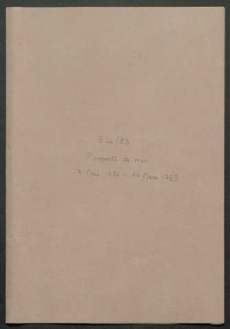 7 mai 1721-17 mars 1723