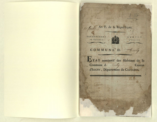 an VIII, an IX, 1806, une liste non datée