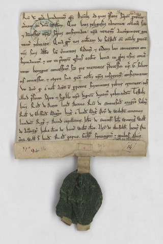 Richard évêque de Winchester confirme la donation de la terre de Felstède en Angleterre