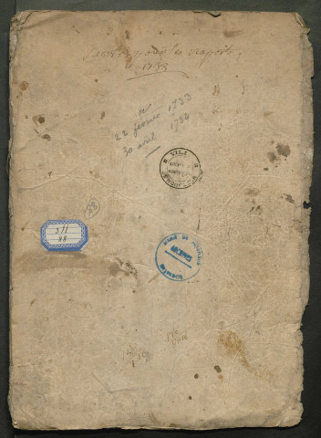 22 février 1733-30 avril 1734