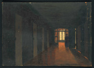 Paris, prison Saint-Lazare, couloir 3e étage, par Louis Billiard